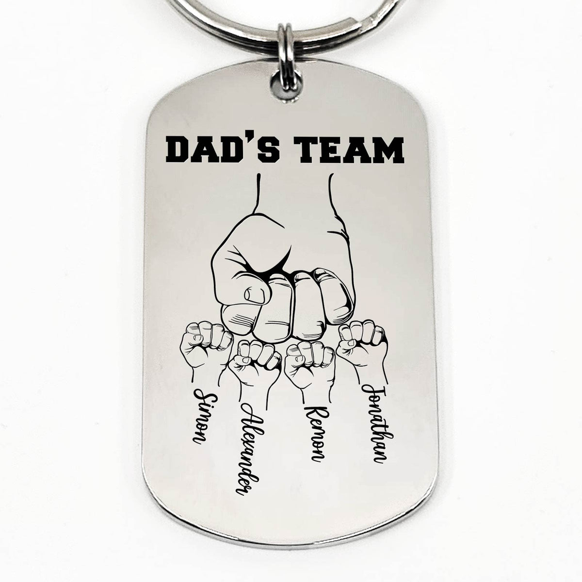Fist Bump Keychain - Father's Day Gift for Dad or Grandpa