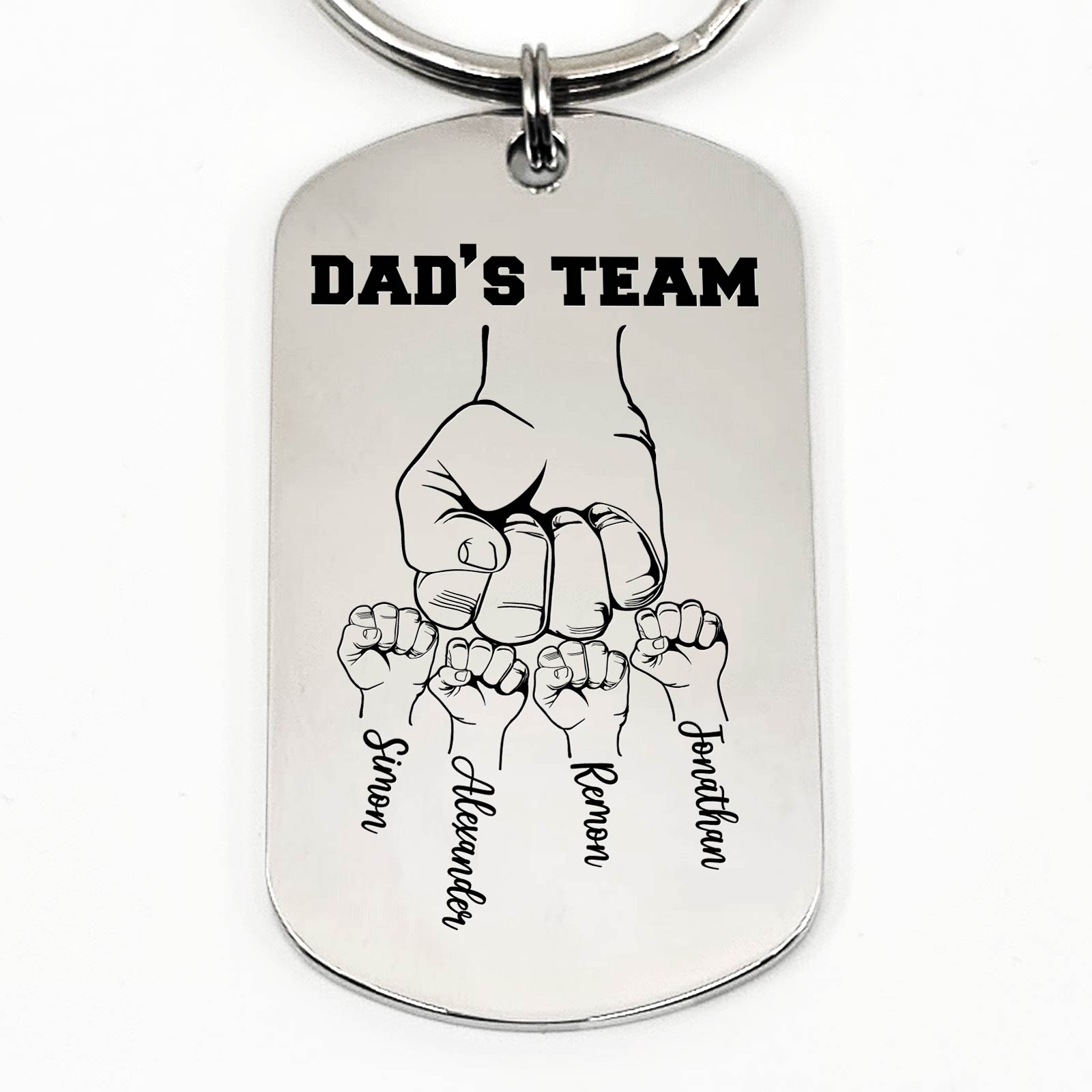 Fist Bump Keychain - Father's Day Gift for Dad or Grandpa