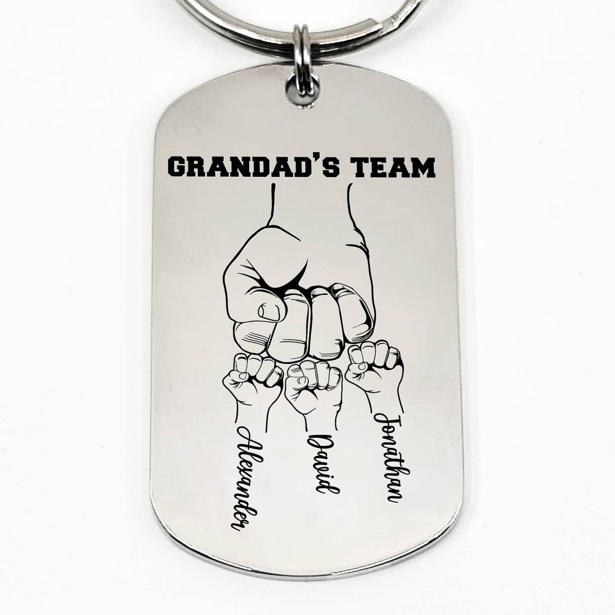 Fist Bump Keychain - Father's Day Gift for Dad or Grandpa