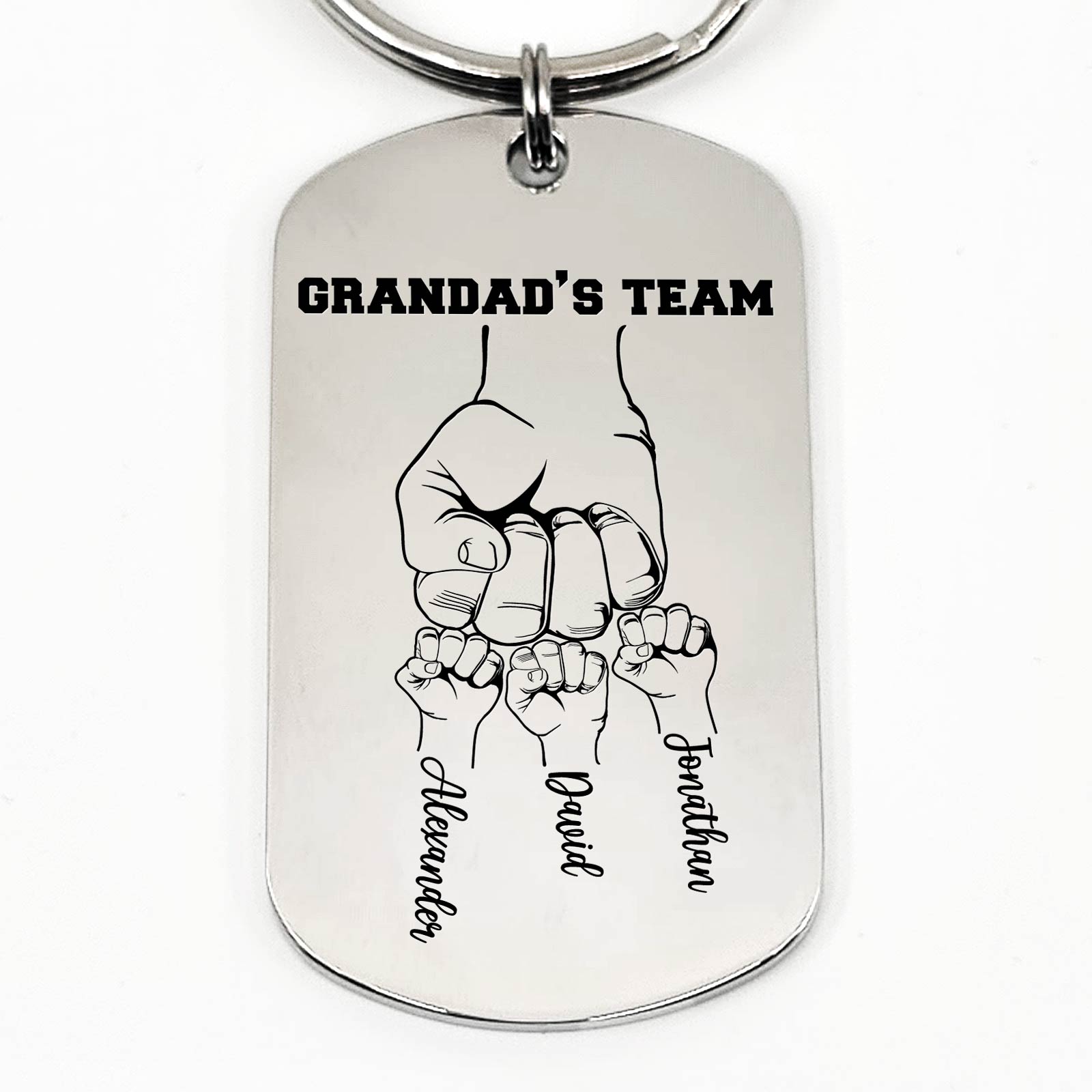 Fist Bump Keychain - Father's Day Gift for Dad or Grandpa