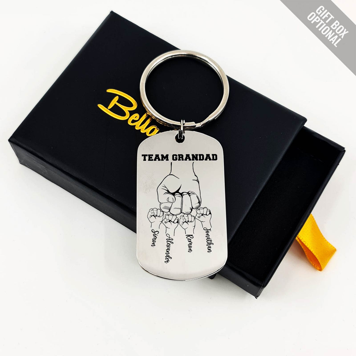 Fist Bump Keychain - Father's Day Gift for Dad or Grandpa