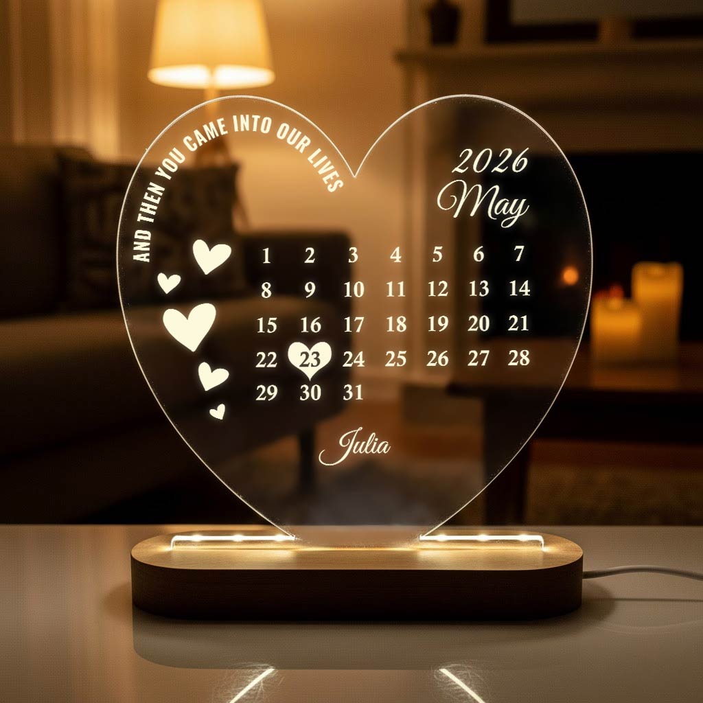 Best Day Ever Calendar - Heart LED Lamp