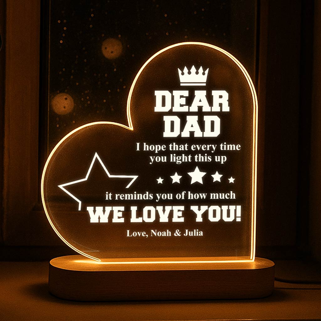 Reminder Heart LED Lamp for Dad or Grandpa