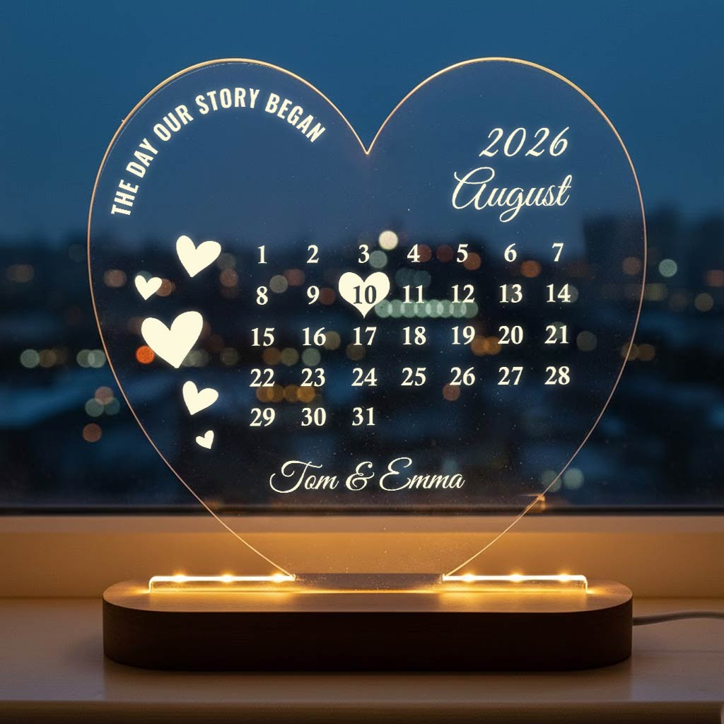 Best Day Ever Calendar - Heart LED Lamp