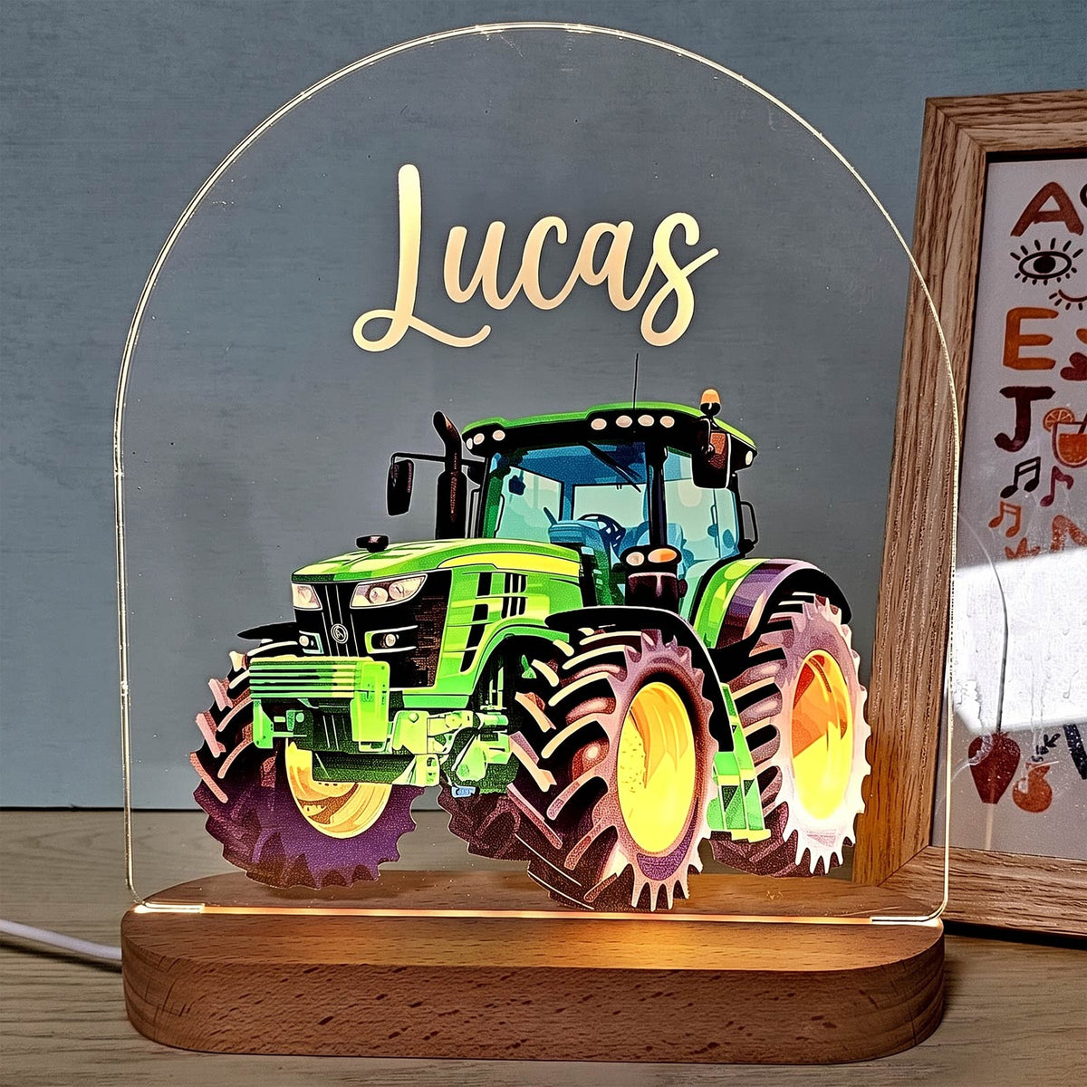 Tractor - Personalized Name Night Light