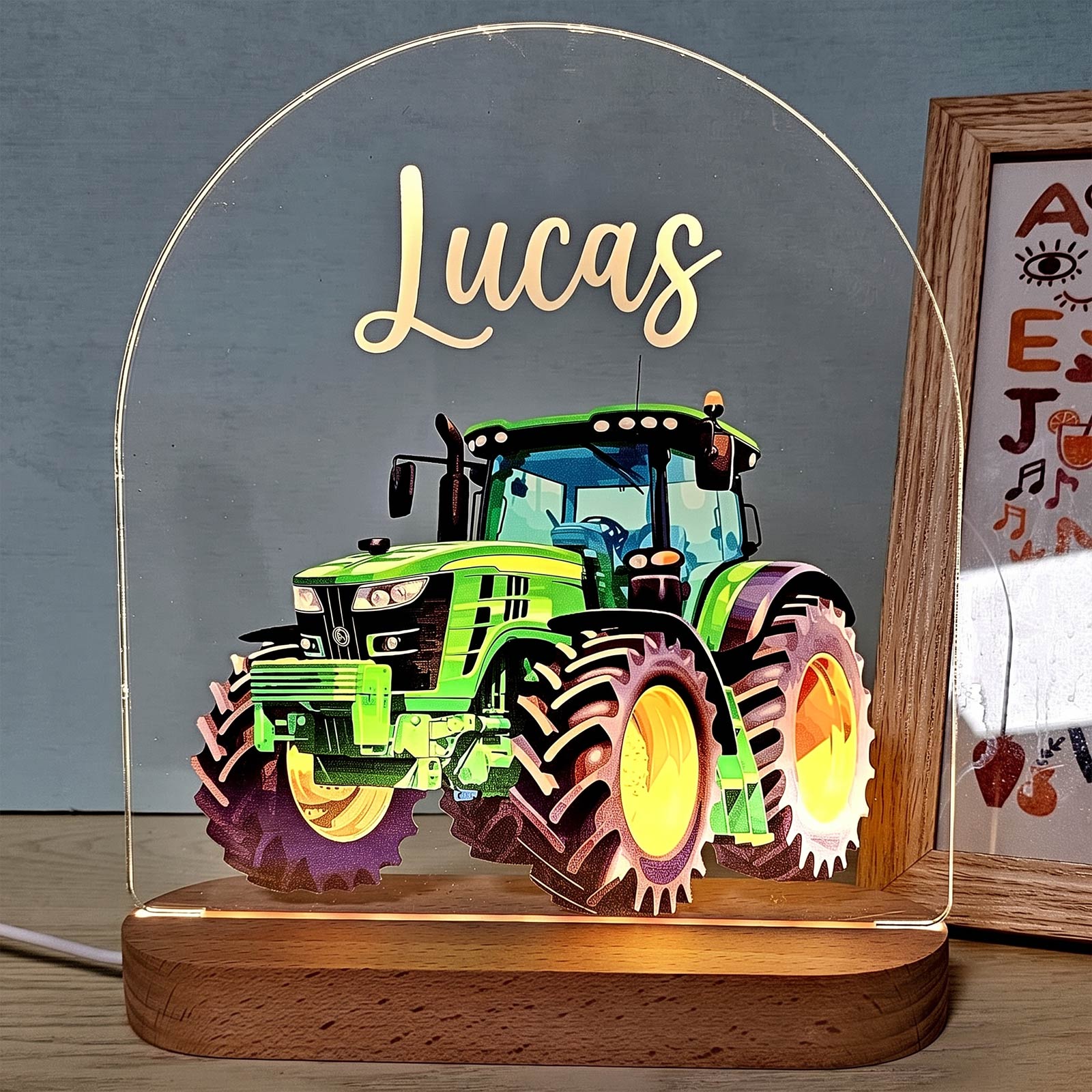Tractor - Personalized Name Night Light